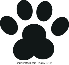 paw icon. Vector outline sign for UI, web and app. Concept design of paw icon. Isolated on a white background.