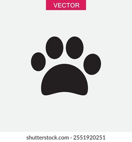 Paw icon vector, vector Pet supplies symbol trendy style illustration for web and app..eps
