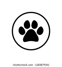 Paw Icon Vector Paw Print Icon Stock Vector (Royalty Free) 1283879341 ...