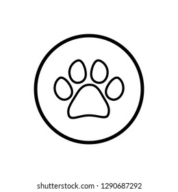 Paw icon vector. Paw Print icon