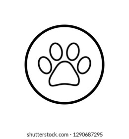 Paw icon vector. Paw Print icon