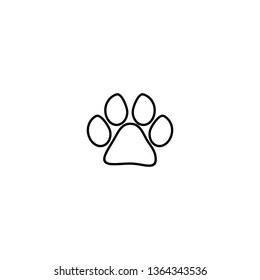 Paw icon vector. Paw Print icon