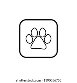 Paw icon vector. Paw Print icon
