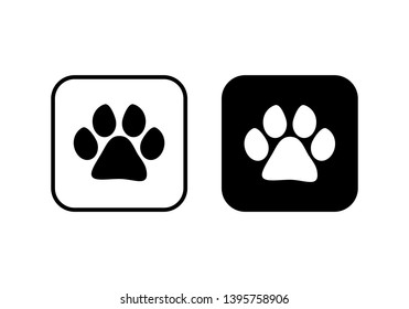 Paw icon vector. Paw Print icon