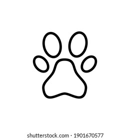 Paw icon vector. paw print icon vector. dog or cat paw