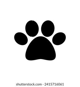 Paw icon vector. paw print icon vector. dog or cat paw