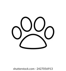 Paw icon vector. paw print icon vector. dog or cat paw