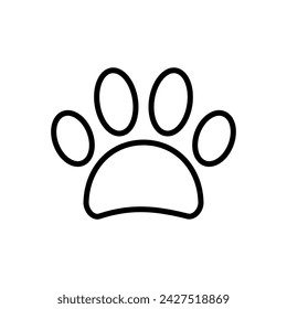 Paw icon vector. paw print icon vector. dog or cat paw