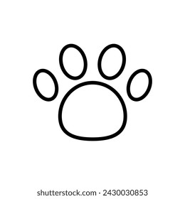 Paw icon vector. paw print icon vector. dog or cat paw