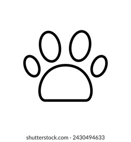 Paw icon vector. paw print icon vector. dog or cat paw