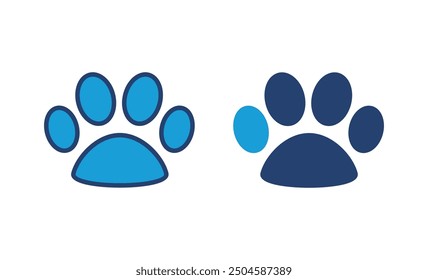 Paw icon vector. paw print icon vector. dog or cat paw