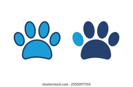 Vector de icono de pata. Vector de icono de impresión de pata. pata de perro o gato