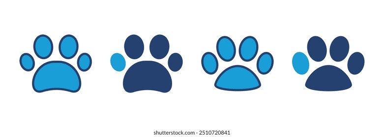 ícone da pata vetor. ícone da impressão da pata vetor. pata de cachorro ou gato