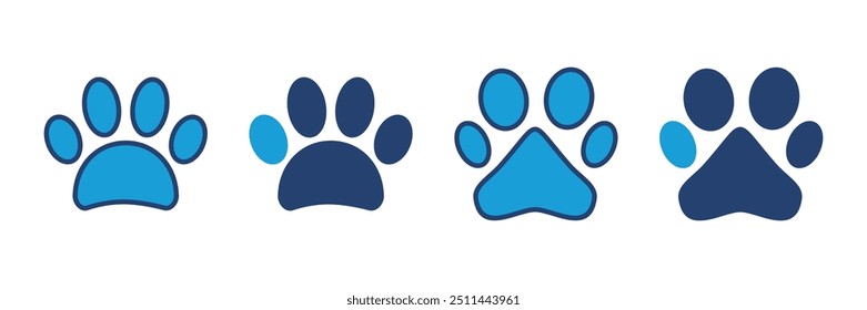 Paw icon vector. paw print icon vector. dog or cat paw