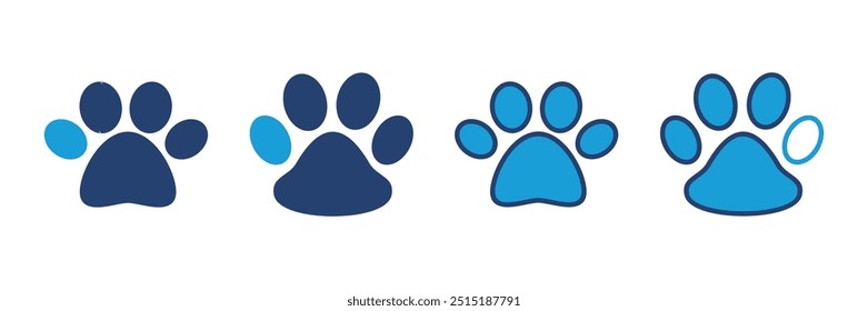 Paw icon vector. paw print icon vector. dog or cat paw