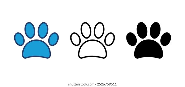 Paw icon vector. paw print icon vector. dog or cat paw