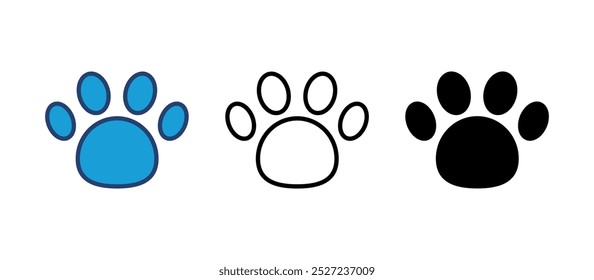 Paw icon vector. paw print icon vector. dog or cat paw