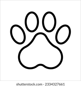 Paw icon vector. Paw Print icon vector illustration on white background