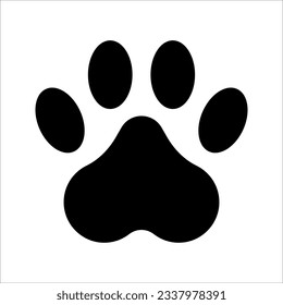 Paw icon vector. Paw Print icon vector illustration on white background