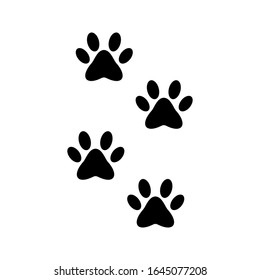 Paw icon vector. Paw Print icon on white background