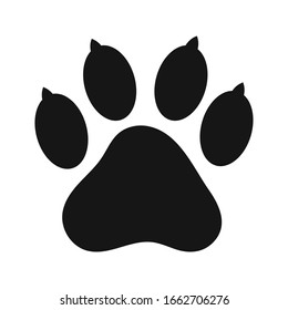 Paw icon vector. Paw Print icon on white background
