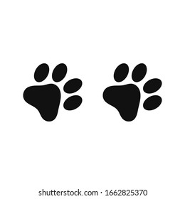 Paw icon vector. Paw Print icon on white background