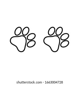 Paw icon vector. Paw Print icon on white background