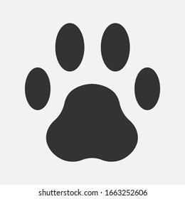 Paw icon vector. Paw Print icon on background