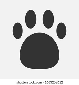 Paw icon vector. Paw Print icon on background