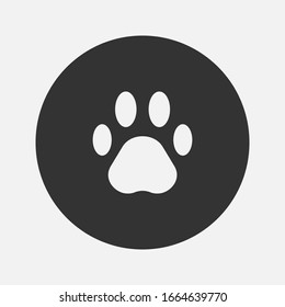 Paw icon vector. Paw Print icon on background