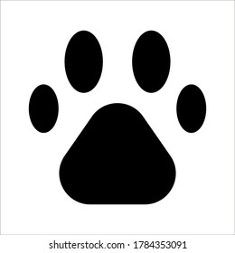 Vector de icono de arrastre. Icono de Paw Imprimir en fondo blanco