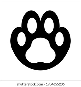 Vector de icono de arrastre. Icono de Paw Imprimir en fondo blanco