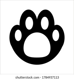 Paw icon vector. Paw Print icon on white background