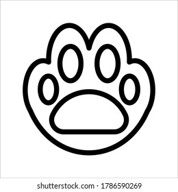 Paw icon vector. Paw Print icon on white background