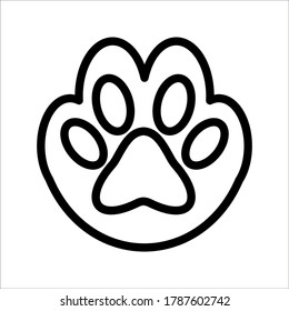 Paw icon vector. Paw Print icon on white background