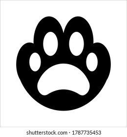 Paw icon vector. Paw Print icon on white background