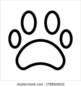 Paw icon vector. Paw Print icon on white background