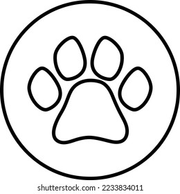 Vector de icono de arrastre. Icono de Paw Imprimir en fondo blanco
