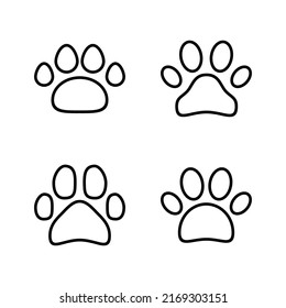 Paw icon vector. paw print sign and symbol. dog or cat paw