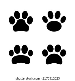 Paw icon vector. paw print sign and symbol. dog or cat paw