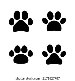 Paw icon vector. paw print sign and symbol. dog or cat paw