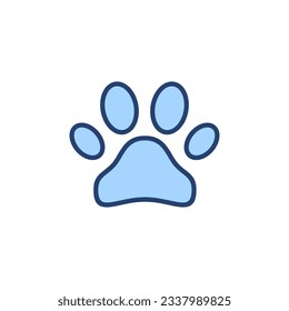 Paw icon vector. paw print sign and symbol. dog or cat paw