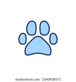 Paw icon vector. paw print sign and symbol. dog or cat paw