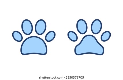 Paw icon vector. paw print sign and symbol. dog or cat paw