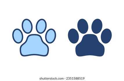 Paw icon vector. paw print sign and symbol. dog or cat paw