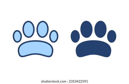 Paw icon vector. paw print sign and symbol. dog or cat paw