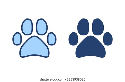 Paw icon vector. paw print sign and symbol. dog or cat paw