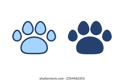 Paw icon vector. paw print sign and symbol. dog or cat paw