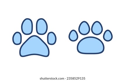 Paw icon vector. paw print sign and symbol. dog or cat paw