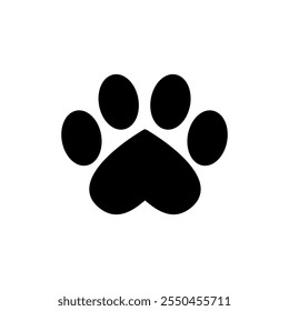 Paw icon vector. paw print sign and symbol. dog or cat paw